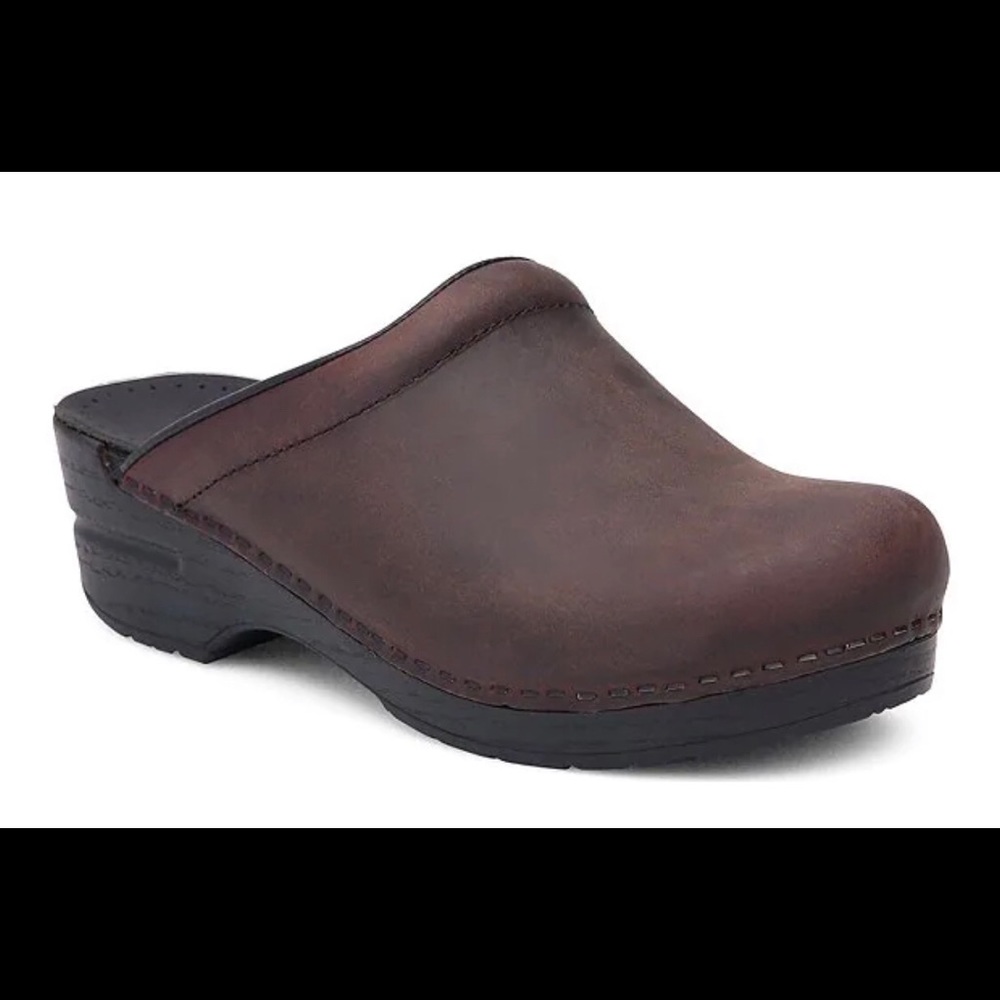 Dansko Sonja Antique Brown Clog Mule Slip on 36